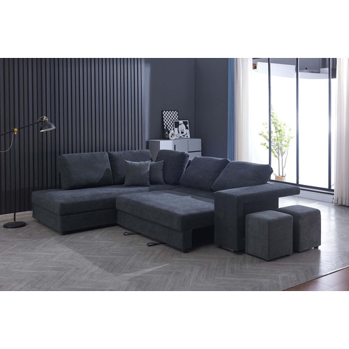 Mikasa Furniture Jagna 5 Seater Modular Sofa Bed with Chaise Temple Webster